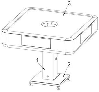 一种便捷安装的平衡式麻将机自动折叠底座的制作方法
