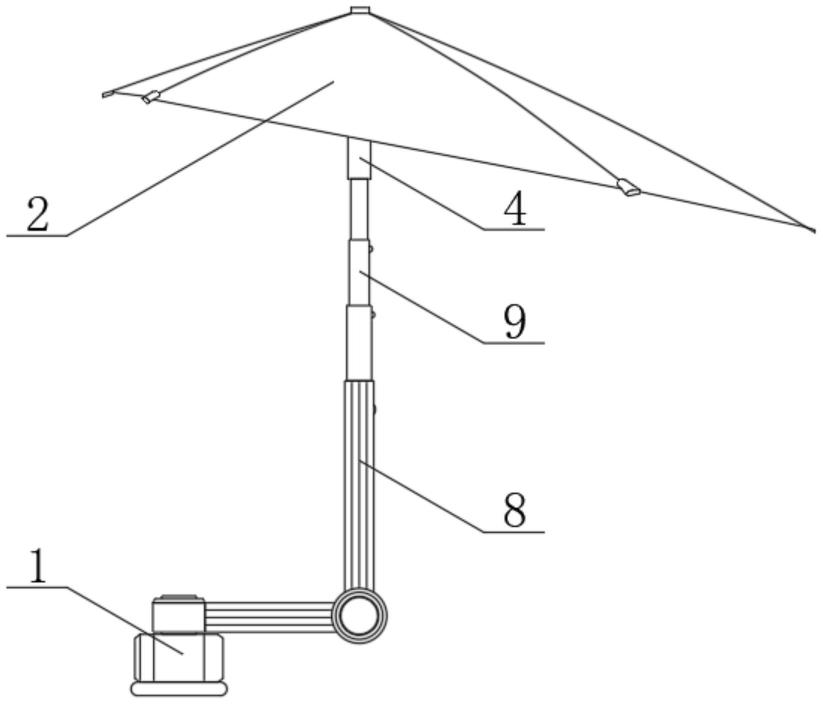 可调节伸缩转向便携式沙滩椅伞的制作方法