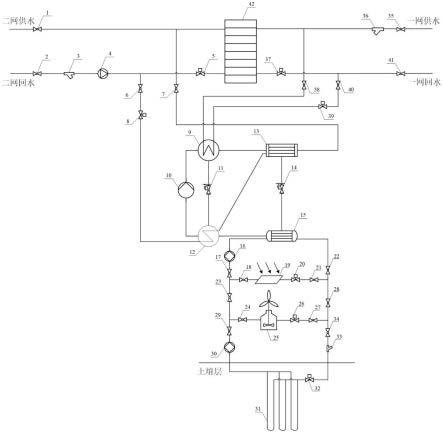一种换热站风光地热能耦合吸收式热泵供热系统的制作方法