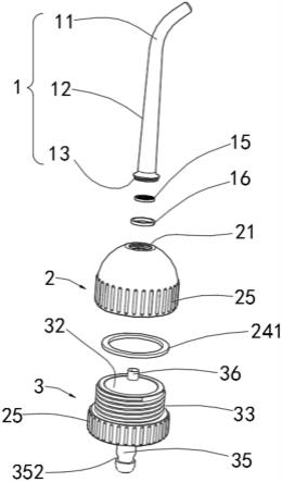 一种可规则滚动泡腾球的冲牙器用喷嘴的制作方法