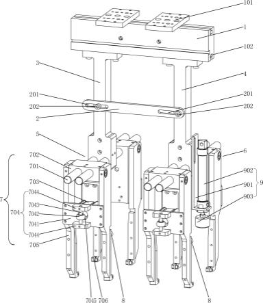 一种适应多规格罐身电阻焊机的铁片堆搬运夹爪的制作方法