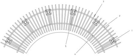 一种建筑园林的弧形花架结构的制作方法