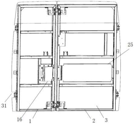 货厢对开式背门结构的制作方法