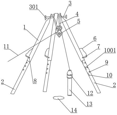 一种钻孔取芯用新型三角支撑架的制作方法