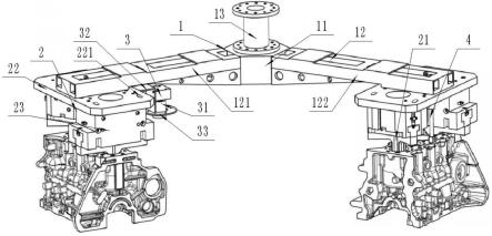 发动机缸体毛坯上料夹具机构的制作方法