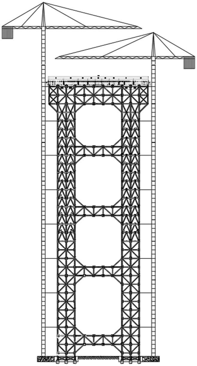 一种标准H型钢塔架的基础结构的制作方法