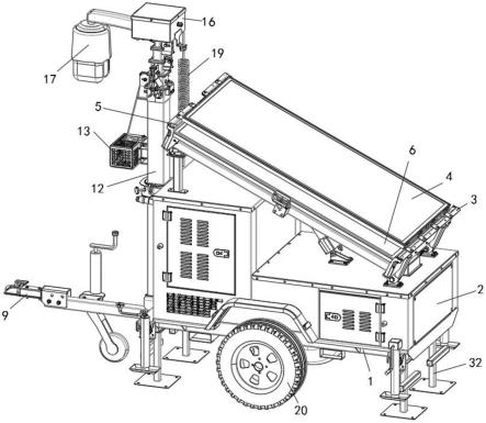 一种拖车型太阳能监控车的制作方法