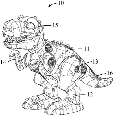 一种组装电动玩具恐龙的制作方法