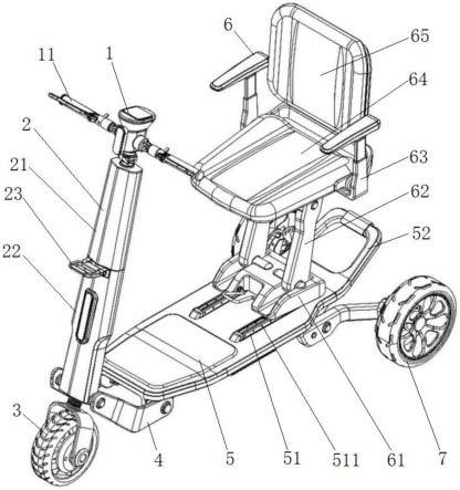 一种便携式可折叠电动助行车的制作方法