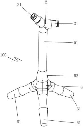 一种多路分散照射的灯头组件及吸顶灯、吊灯和台灯的制作方法