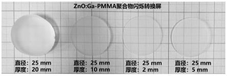 一种ZnO:Ga-PMMA聚合物闪烁转换屏的制备方法与流程