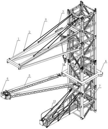一种塔式起重机附着撑杆安拆装置的制作方法