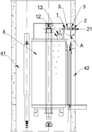 一种电梯非接触式伸缩嘴换气装置的制作方法