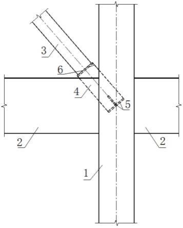 一种钢筋混凝土框架与钢支撑的连接节点的制作方法