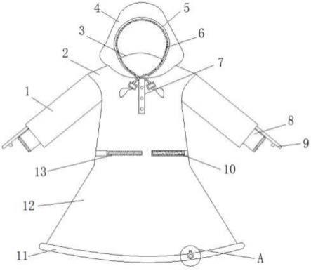 一种袖口可收口的套头雨衣