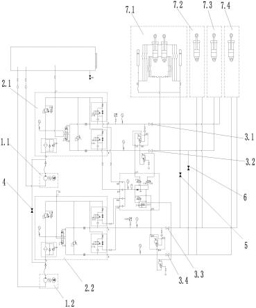 立磨加压站亢余结构的液压系统的制作方法