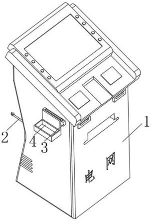 一种可收纳电源线的电费自助缴费终端的制作方法