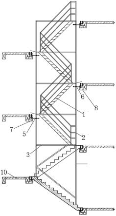 一种超高层建筑施工用可周转式钢楼梯的制作方法