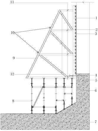 一种用于地下结构侧墙的悬空木模板体系的制作方法