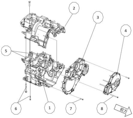 一种曲轴箱体及齿轮盖总成及其发动机、飞行器的制作方法
