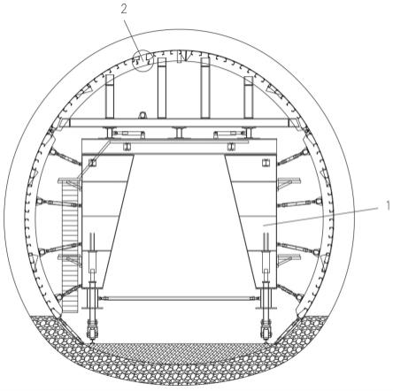 一种预留轨顶吊墙浇筑空间的隧道二衬台车的制作方法