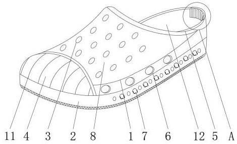 一种新型透气排水洞洞鞋的制作方法