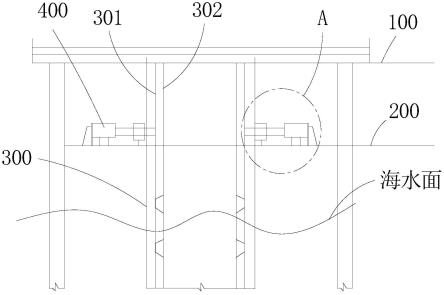 海上平台钢套管钢筋笼与液压千斤顶组合定位结构的制作方法