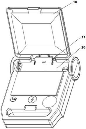 一种带有缓冲翻盖的自动体外除颤器的制作方法