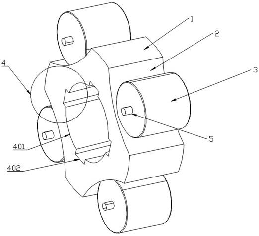 一种电动三轮车底盘摇摆联动机构用的缓冲结构的制作方法