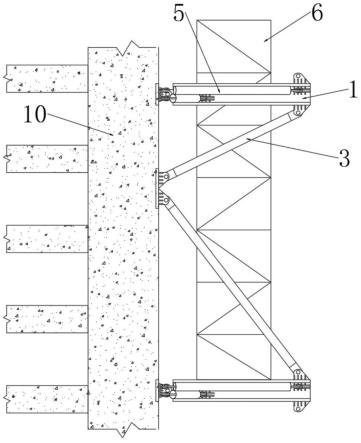 一种超高层内爬式塔吊外挂附着架的制作方法