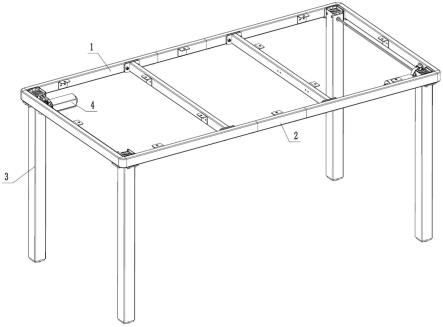 四柱目字型支撑框架和四柱式升降桌的制作方法