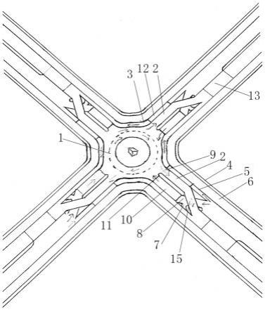 双向环连通式立交桥的制作方法