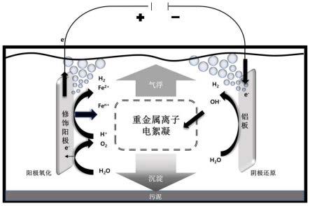 硫酸/高氯酸共掺杂聚吡咯修饰阳极及其在电絮凝处理电镀废水中的应用的制作方法