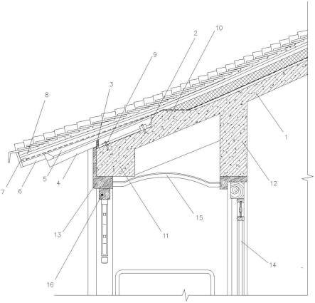 一种混凝土框架结构仿木构建筑的檐口结构的制作方法