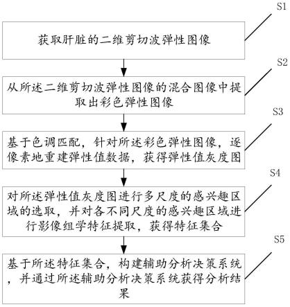 一种肝脏二维剪切波弹性图像的影像组学分析方法和装置