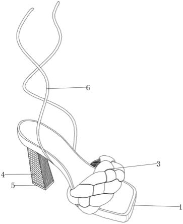 一种带有编织鞋跟的高跟凉鞋的制作方法