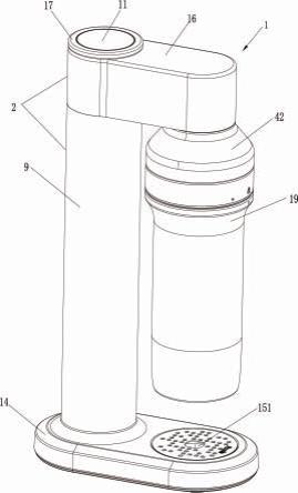 气泡水机的底座连接结构的制作方法