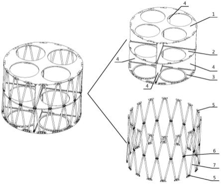 一种杆系与箱板模块化组合承载结构的制作方法