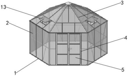 一种新型六角型可拆卸铝合金花房的制作方法