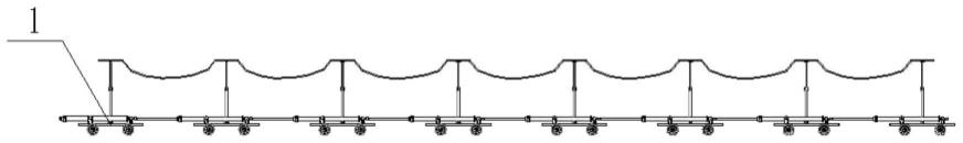 一种自移式设备列车的轮式自动管缆伸缩装置