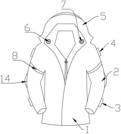 一种具有磁扣组合的户外运动服的制作方法