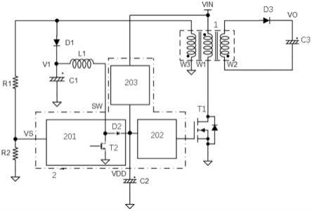反激式转换器的供电电路的制作方法
