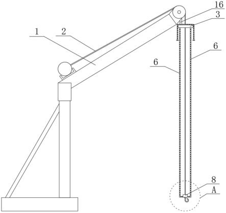 一种房建施工用防晃动材料提升装置的制作方法