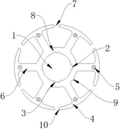 一种圆孔铆扣的定子的制作方法