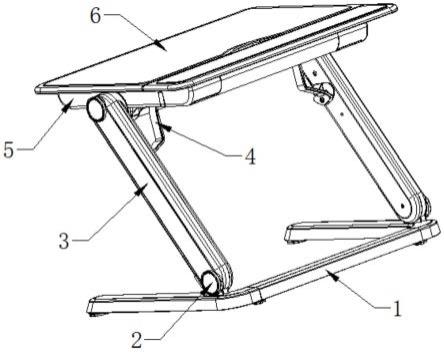 一种具有三角组件调节机构的折叠学习桌的制作方法