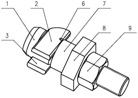 一种带可旋转挡块的单向螺栓的制作方法