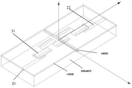 一种基于开口谐振器慢波结构的金属裂纹检测装置和方法