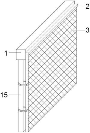 一种矸石挡墙防漏风加固用金属菱形网悬挂结构的制作方法