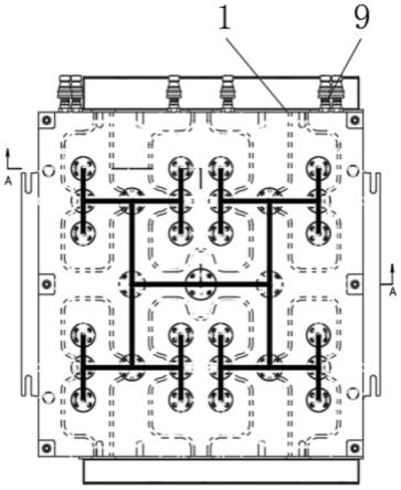 一种双层冷流道橡胶模具的制作方法