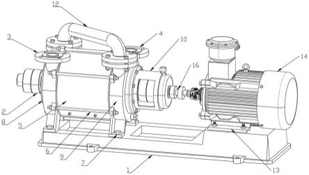 具有降噪散热功能的立体式一体机水环泵的制作方法